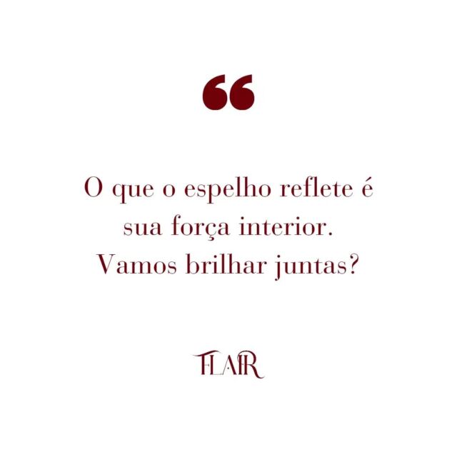 O espelho reflete muito mais do que a aparência – ele mostra a sua força, a sua essência, e o poder que você carrega por dentro. A verdadeira beleza começa com o que sentimos sobre nós mesmas, e isso se revela em cada detalhe do nosso dia. Que tal escolher um acessório que represente essa força interior? Vamos brilhar juntas nessa jornada de autovalorização e autocuidado, celebrando cada passo da sua transformação. ✨

#Flair #Autocuidado